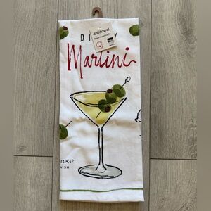 NWT! “Dirty” Martini Cocktail Kitchen Towel
